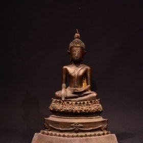 Seating buddha on lotus throne