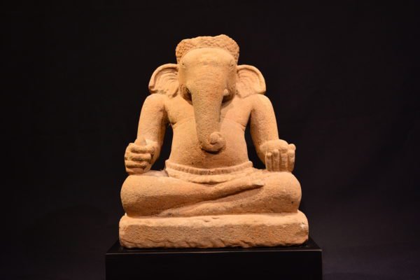 30 cm Ganesha Sandstone Statue – Angkor Wat Period Khmer Art (1113–1150 CE)