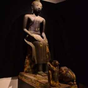 Ayutthaya Bronze Buddha Sculpture: Jataka Tale of Compassion | 2m Large Statue