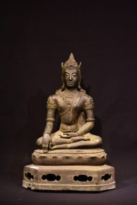 Rare Chiang Saen Bronze Buddha Statue – Northern Thai Buddhist Masterpiece